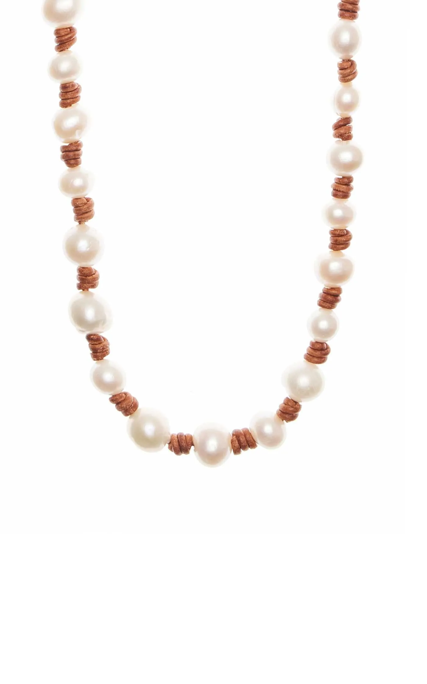 The Ruth Pearl and Leather Necklace