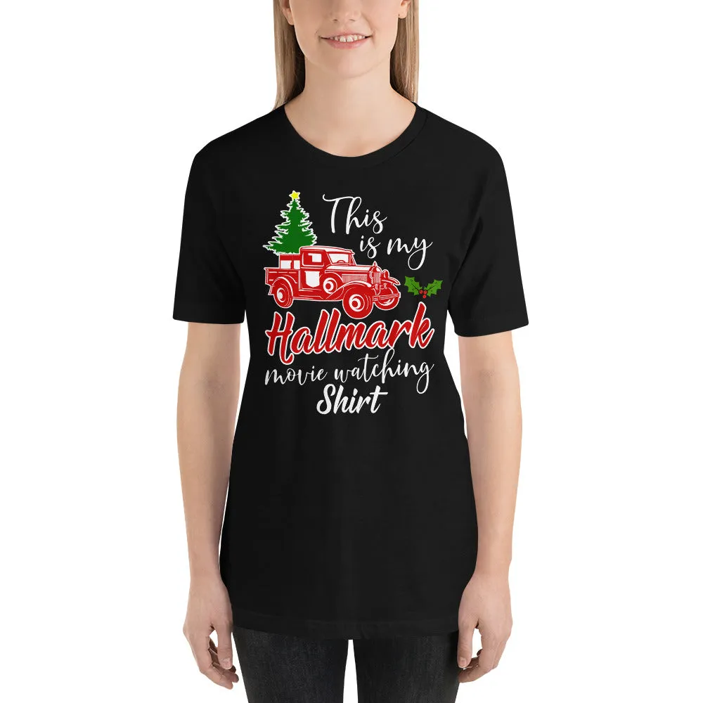 This is my Hallmark Christmas Movie Watching Shirt Vintage Truck Short-Sleeve Unisex T-Shirt
