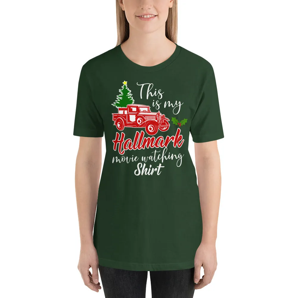 This is my Hallmark Christmas Movie Watching Shirt Vintage Truck Short-Sleeve Unisex T-Shirt