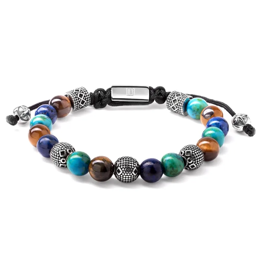 Tiger Eye, Azurite, Lapis and Silver Tropez
