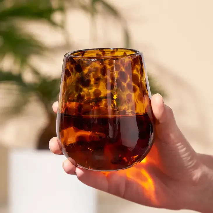 Tortuga Recycled Stemless Wine Glass Set