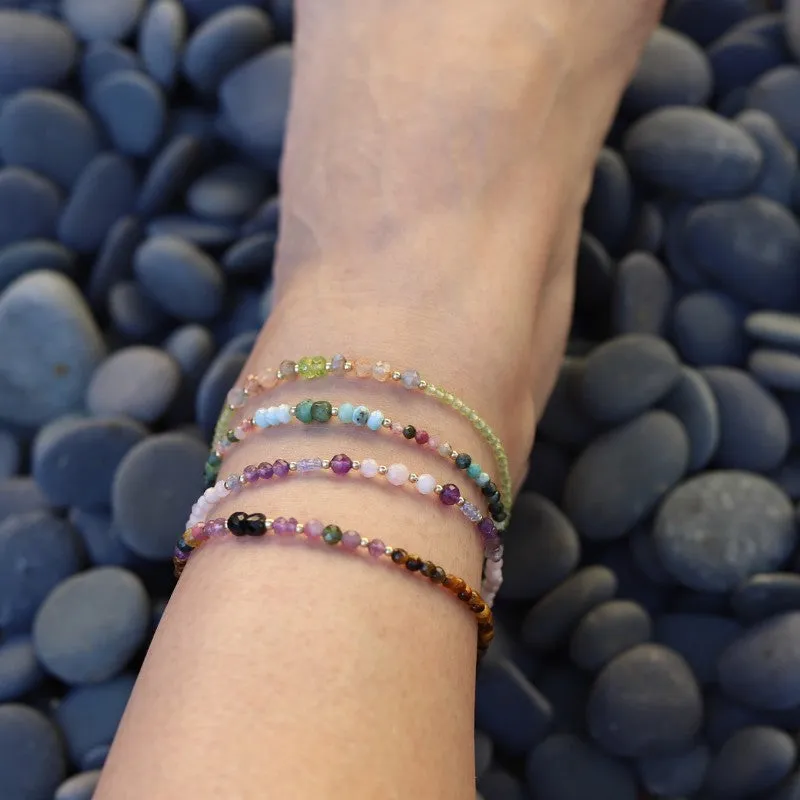 Turquoise & Tanzanite Luxury Anklet