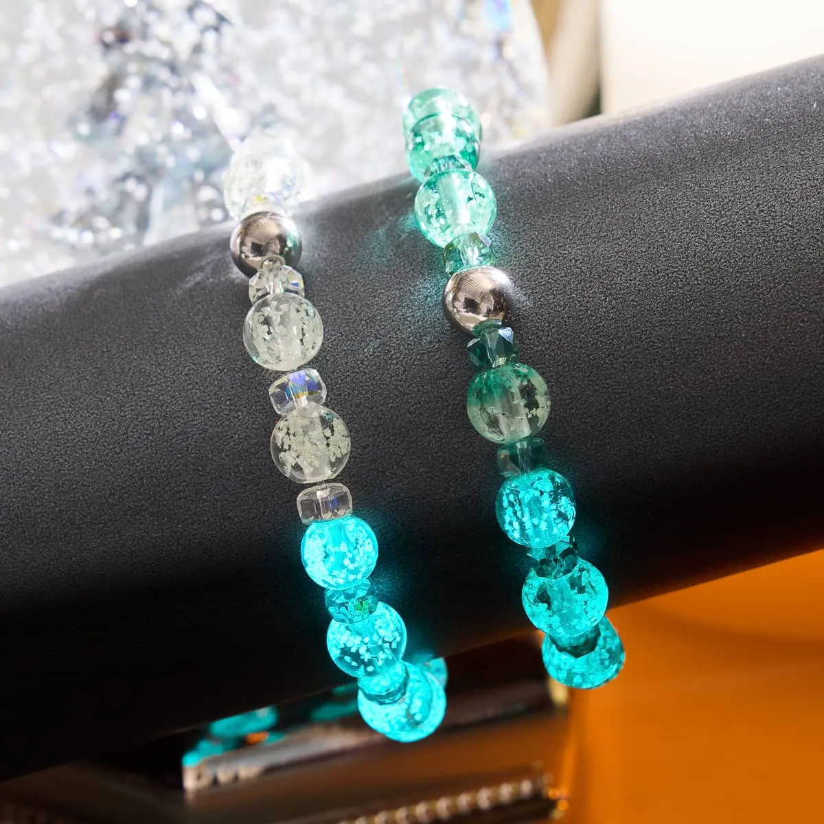 Turquoise | Firefly Glass Snow Globe Bracelet