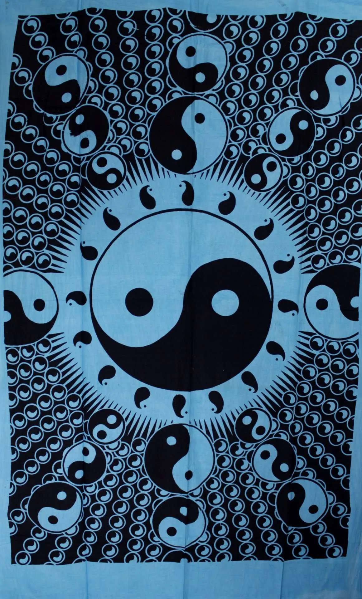 Turquoise Floating Yin Yang Tapestry
