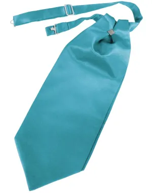 Turquoise Solid Satin Kids Cravat