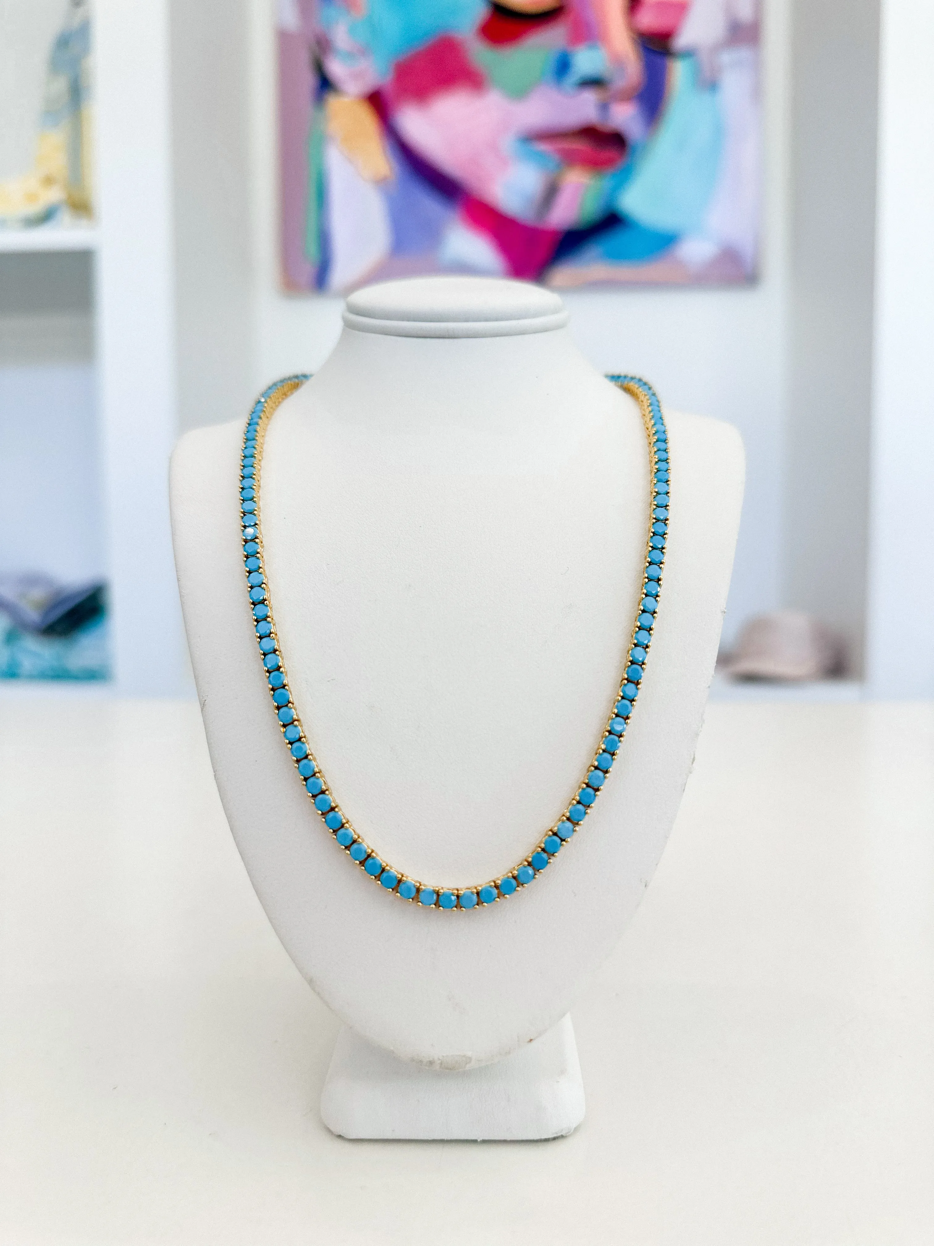 Turquoise Tennis Necklace