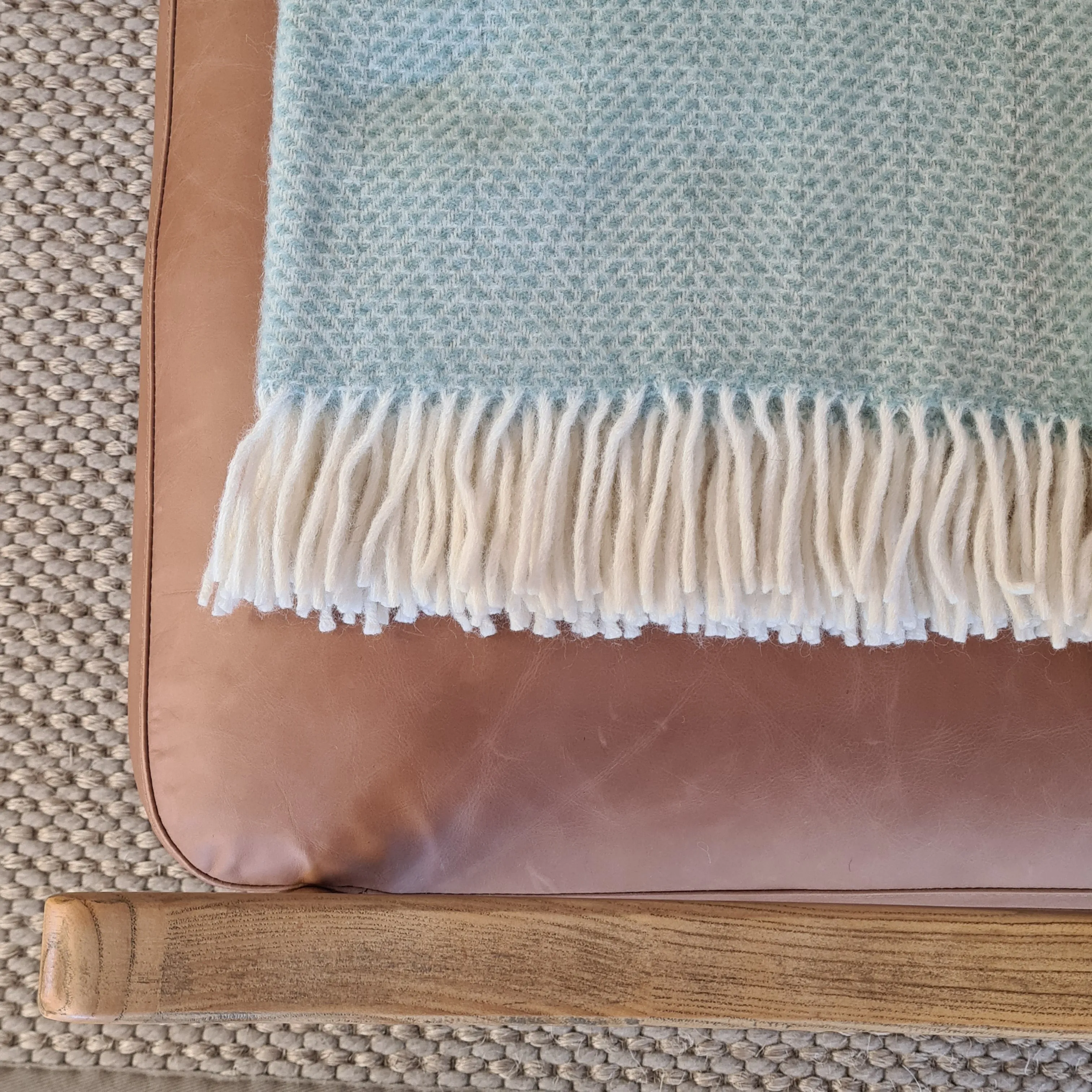 Tweedmill Beehive Wool Throw - Ocean