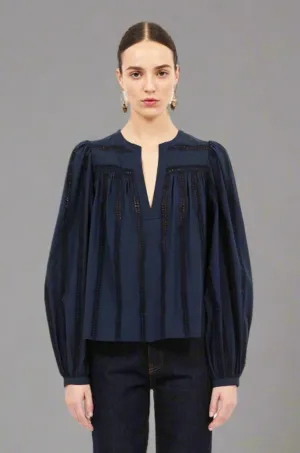 Ulla Johnson Rowan Blouse- Midnight