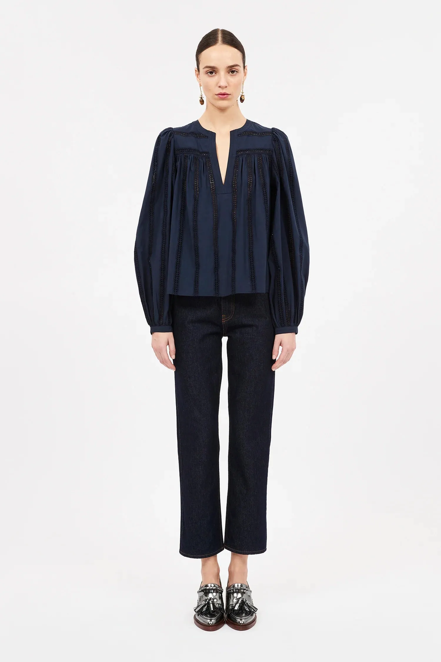 Ulla Johnson Rowan Blouse- Midnight