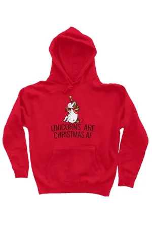 Unicorns Are Christmas AF Unisex Hoodie