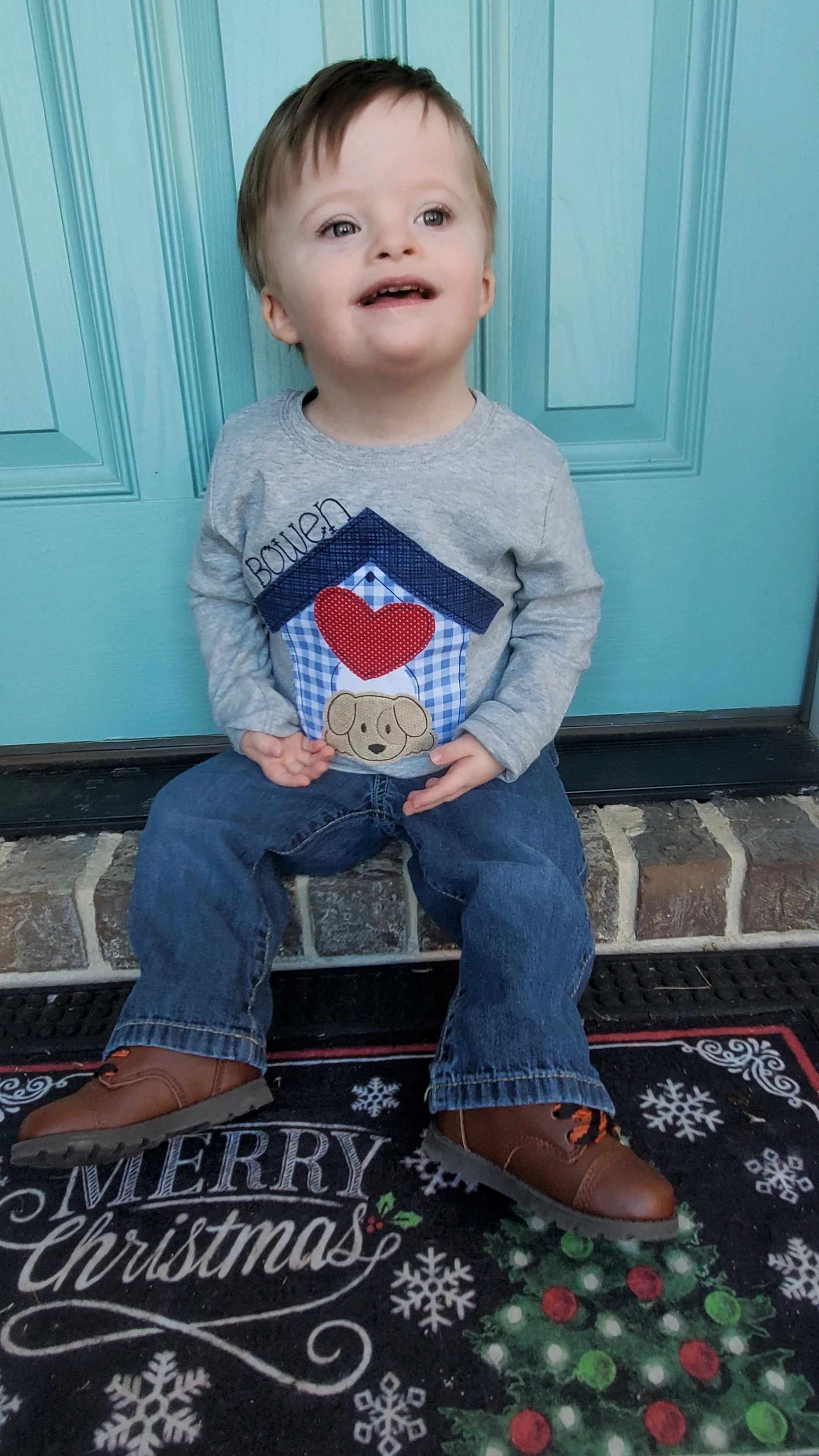 {Valentine Puppy in House} applique design