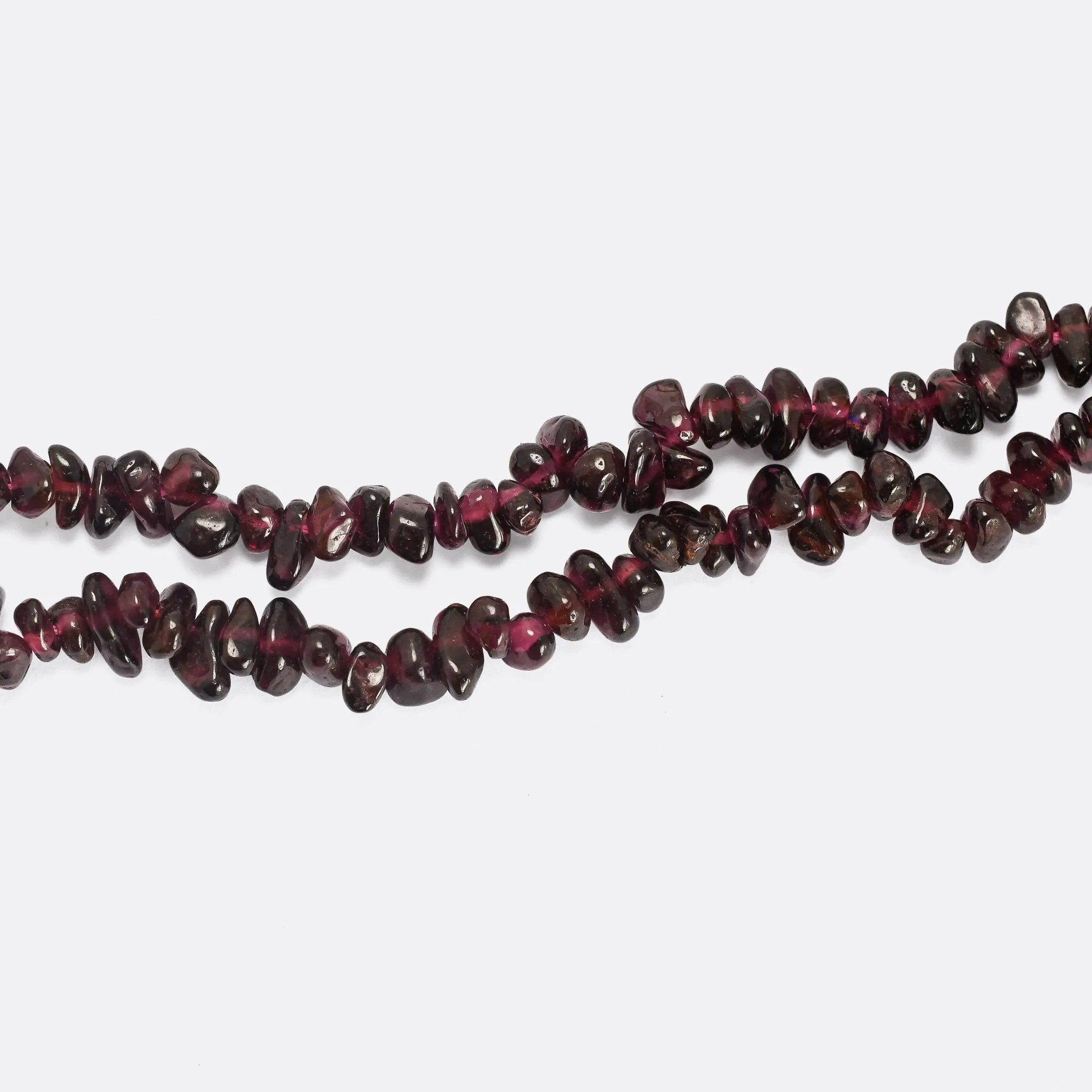 Vintage Almandine Garnet Bead Opera Necklace