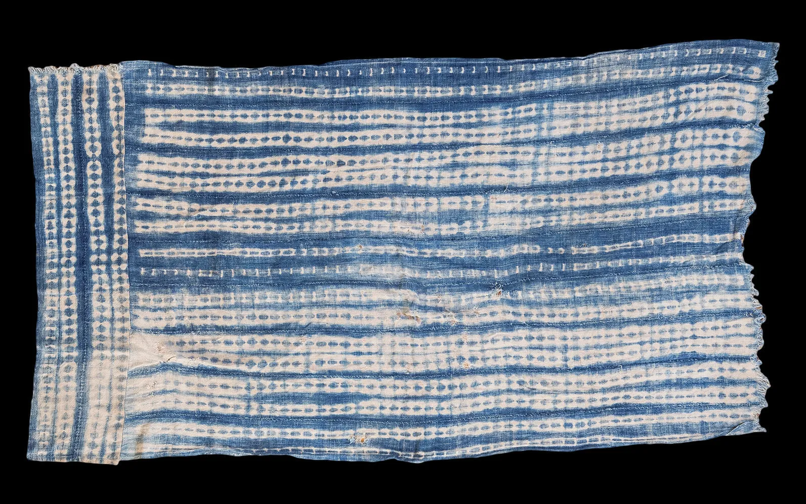 Vintage Batik Blue Throw