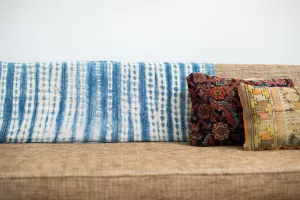 Vintage Batik Blue Throw