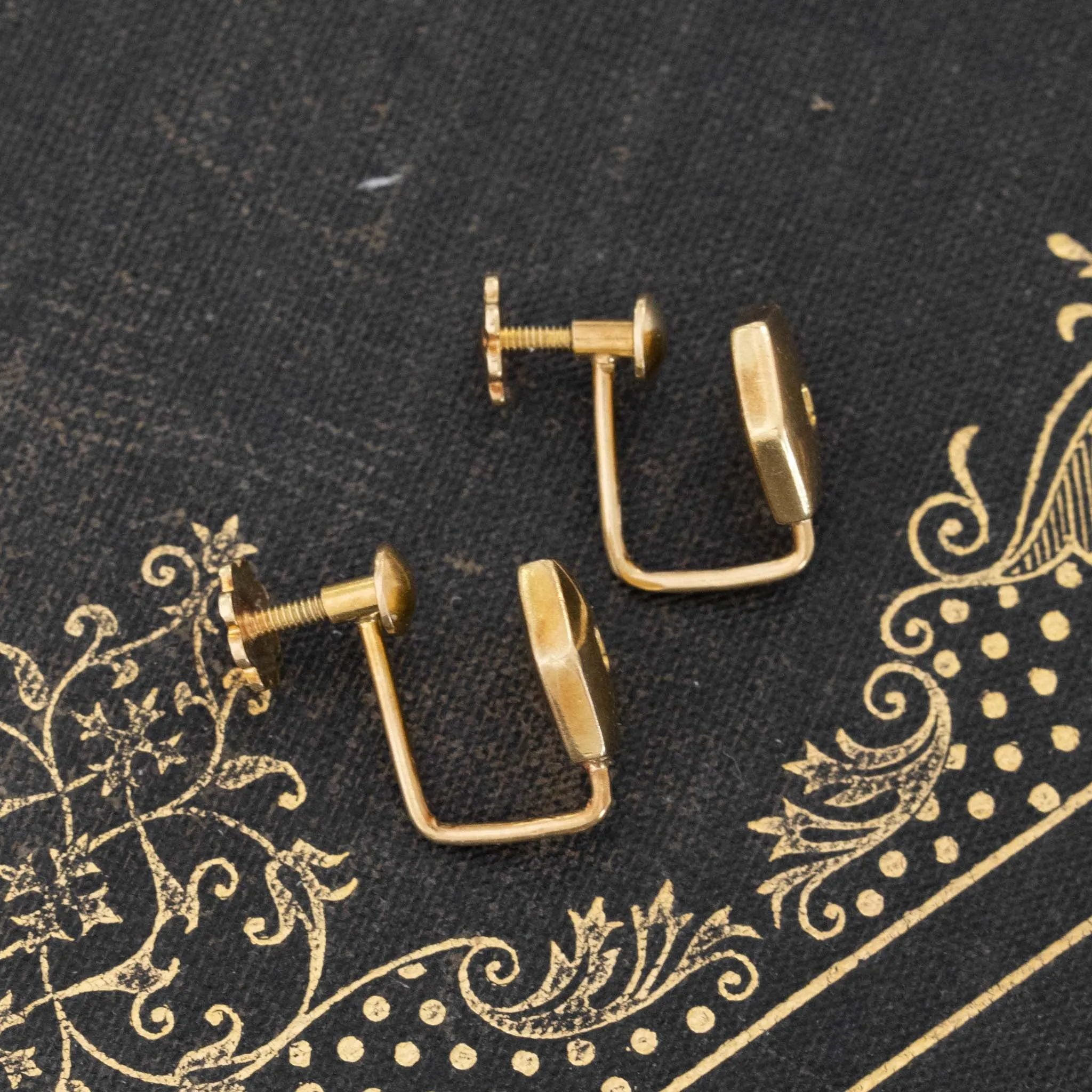 Vintage Diamond Hexagon Earrings by Cartier