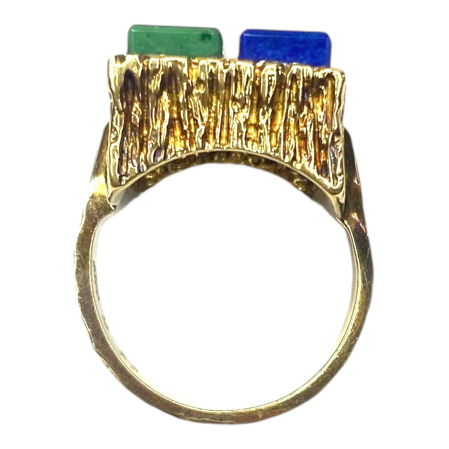 Vintage FF Felger 14K Lapis Lazuli & Turquoise Ring