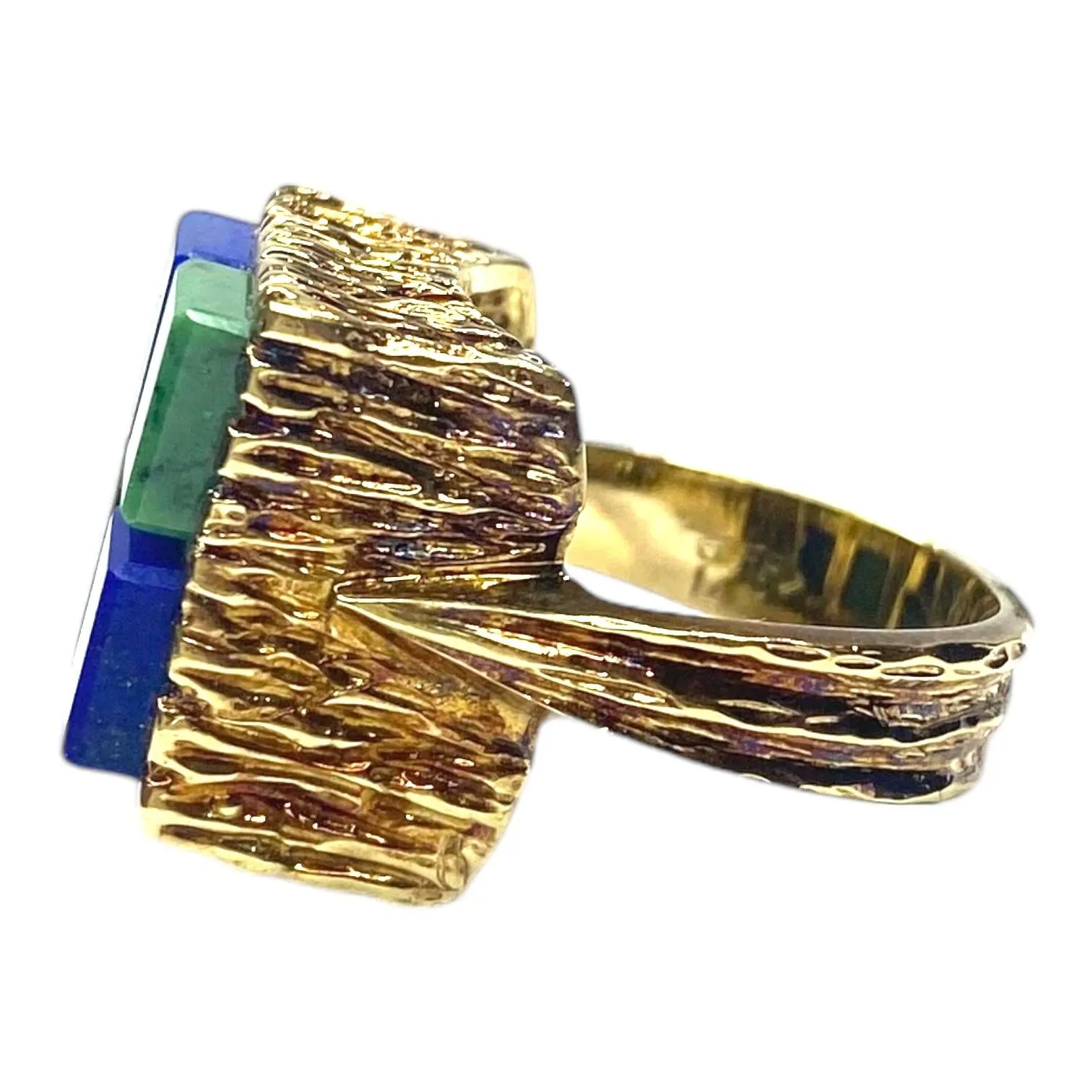 Vintage FF Felger 14K Lapis Lazuli & Turquoise Ring