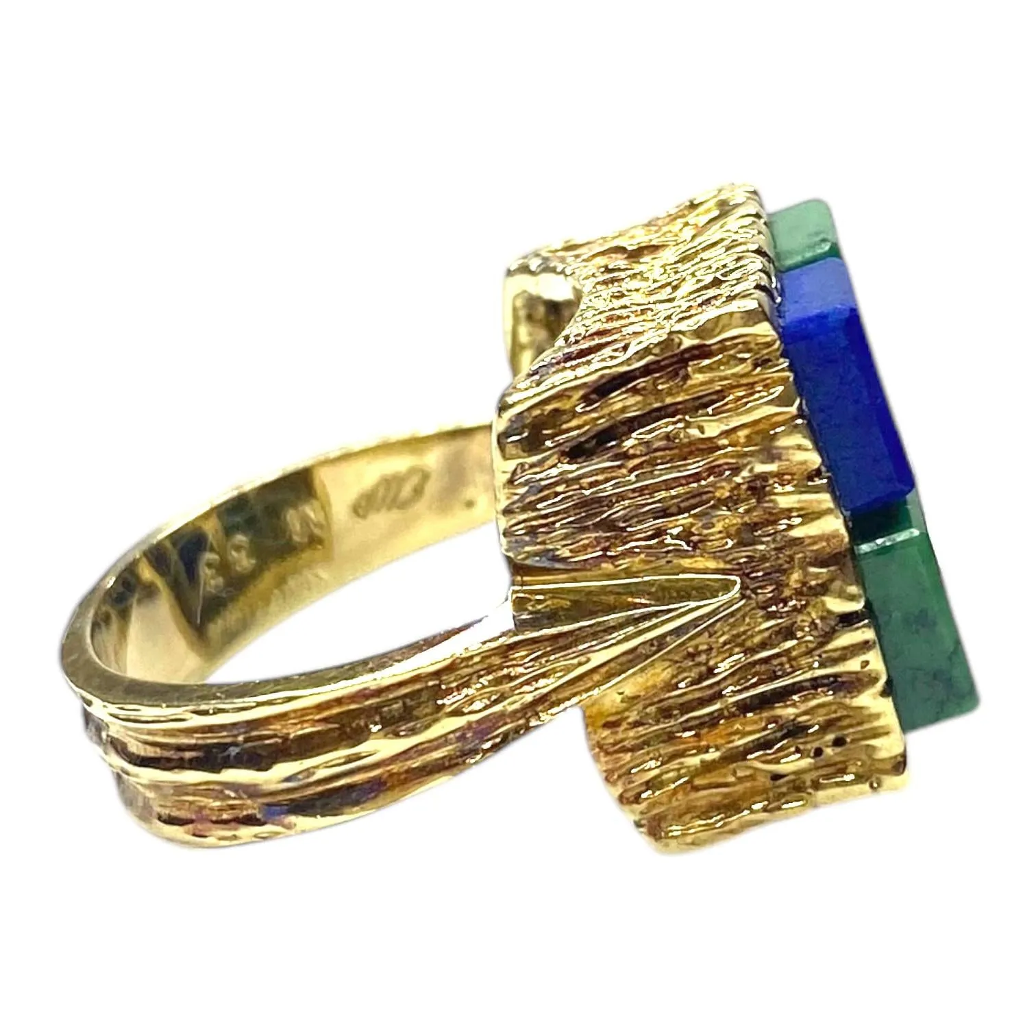 Vintage FF Felger 14K Lapis Lazuli & Turquoise Ring