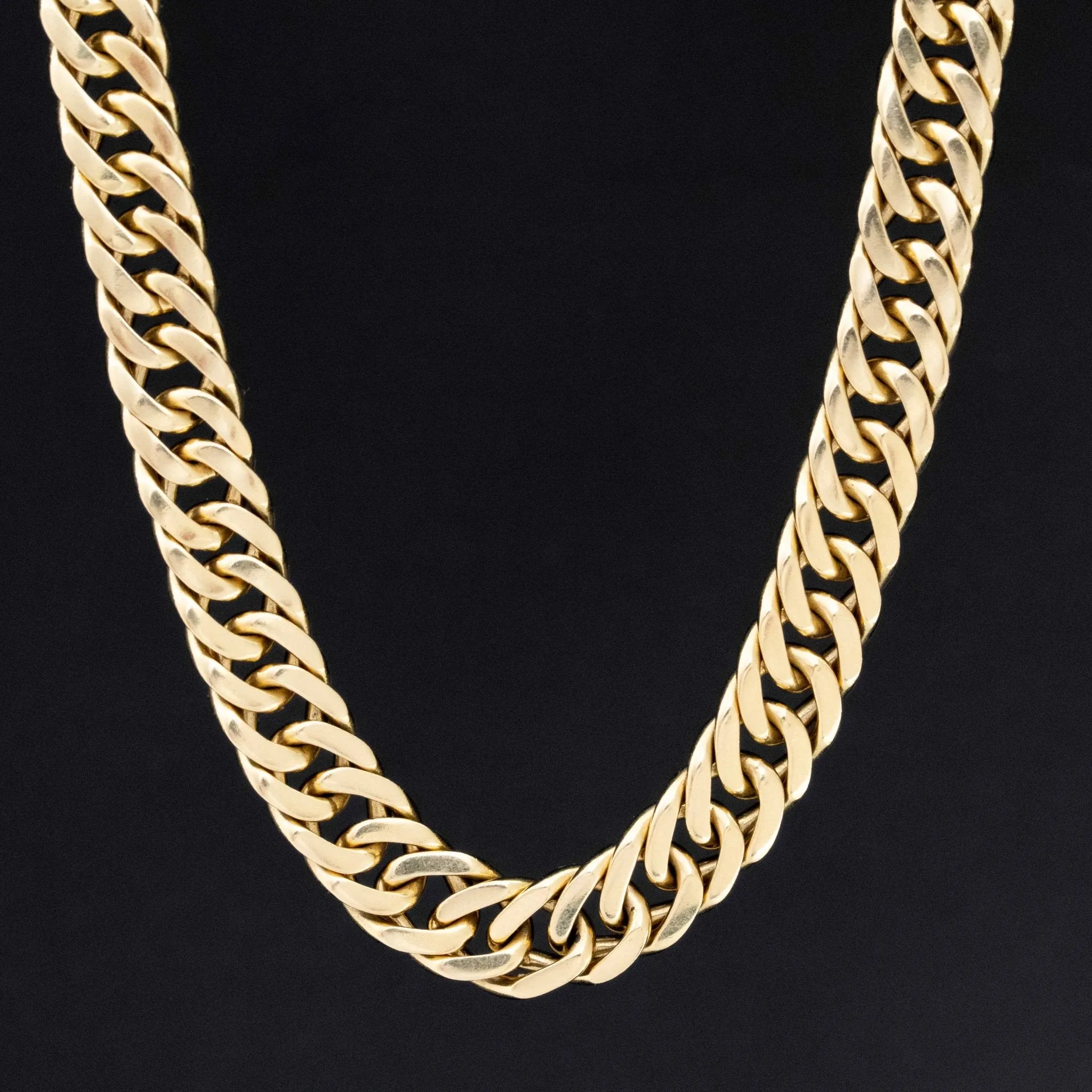 Vintage Flat Curb Link Chain by Gucci