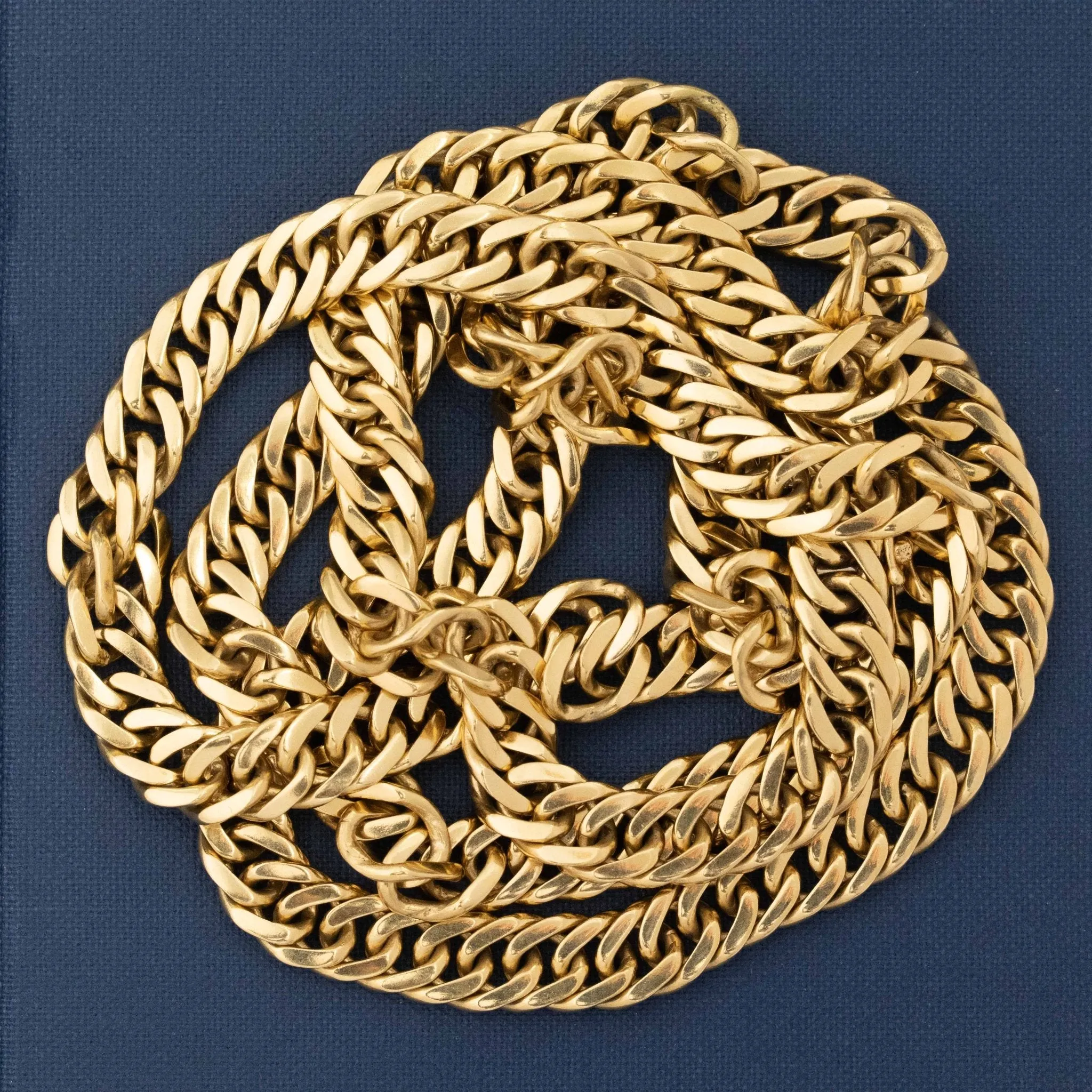 Vintage Flat Curb Link Chain by Gucci