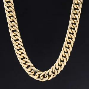 Vintage Flat Curb Link Chain by Gucci