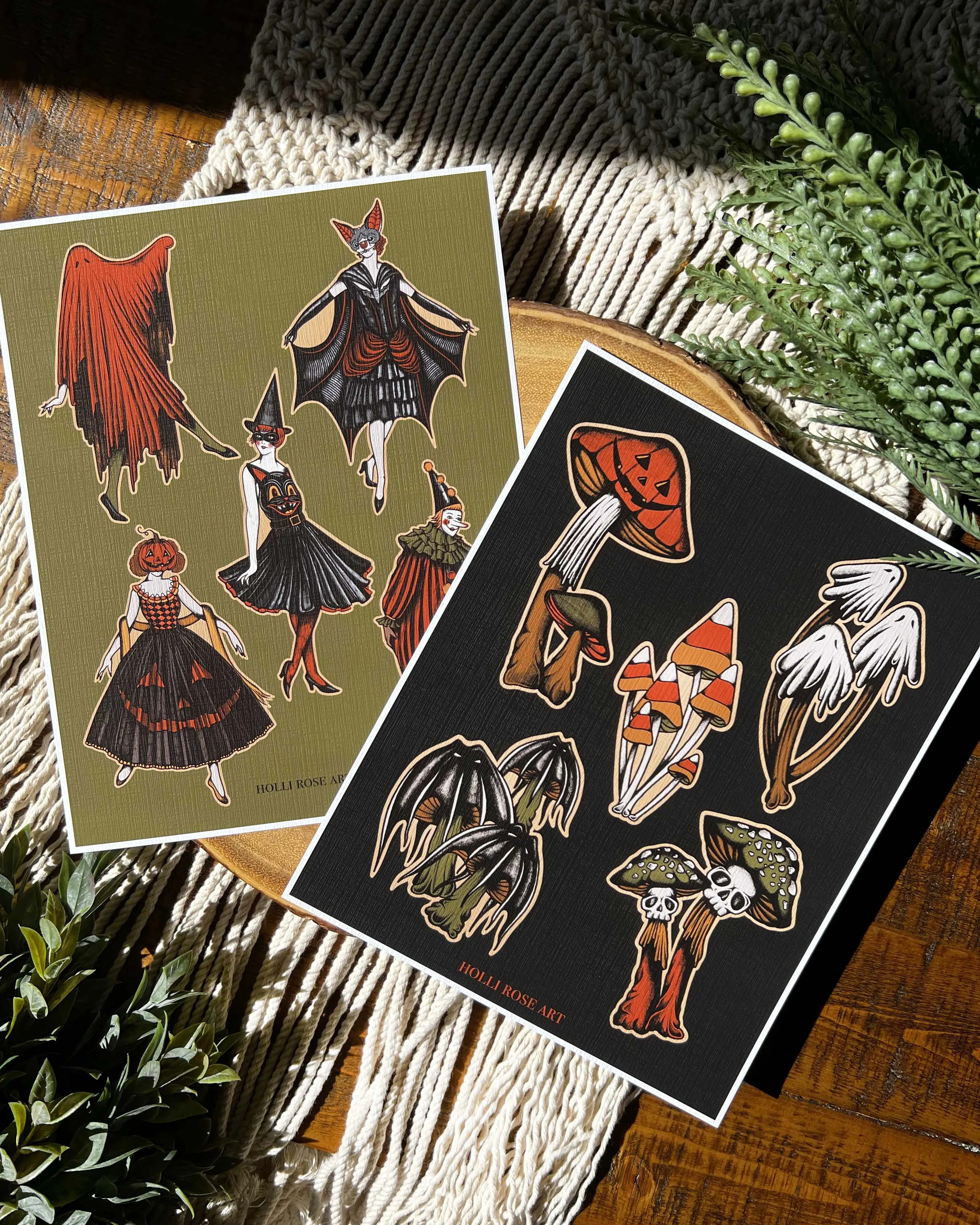 Vintage Halloween Ladies Print