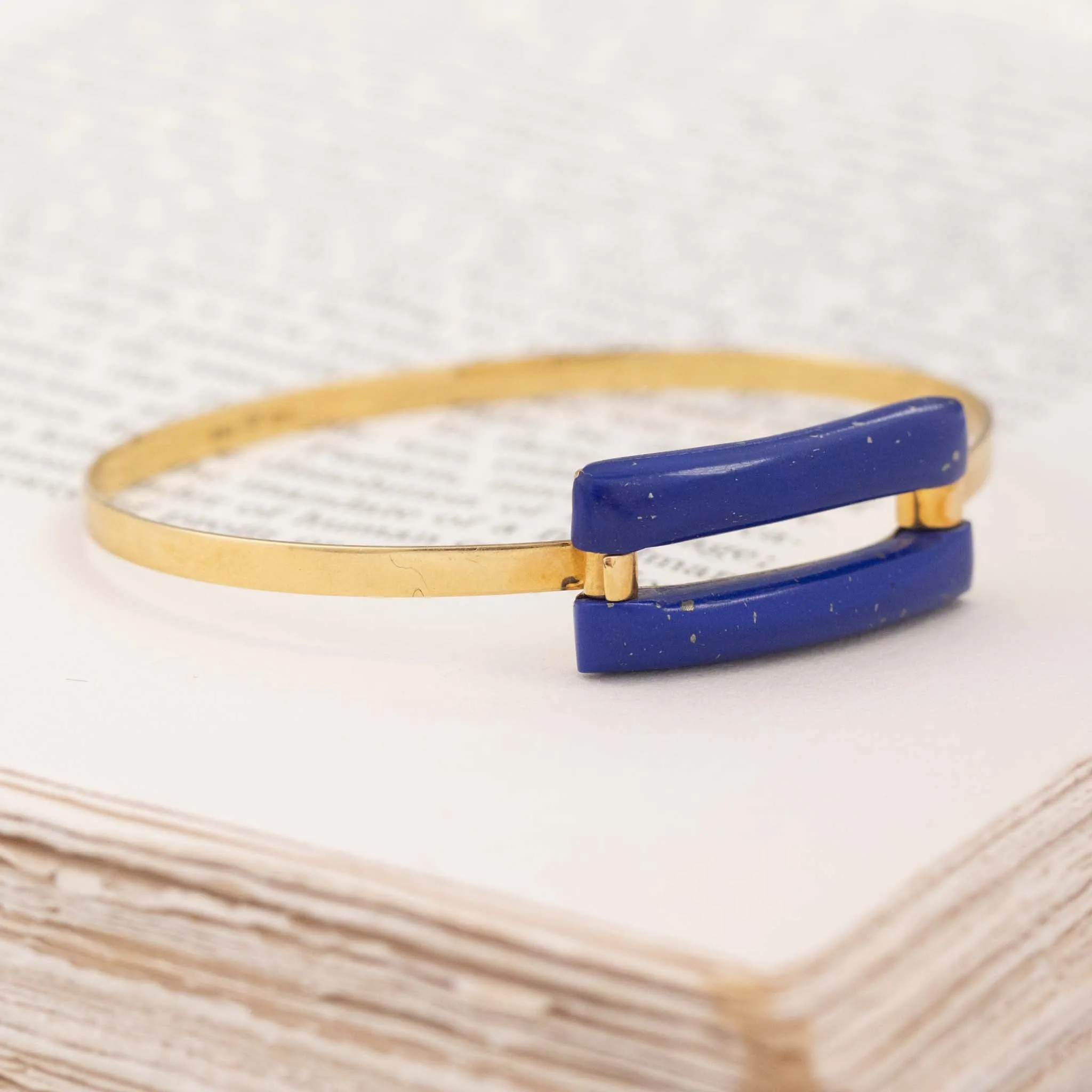 Vintage Lapis Bangle by Gucci
