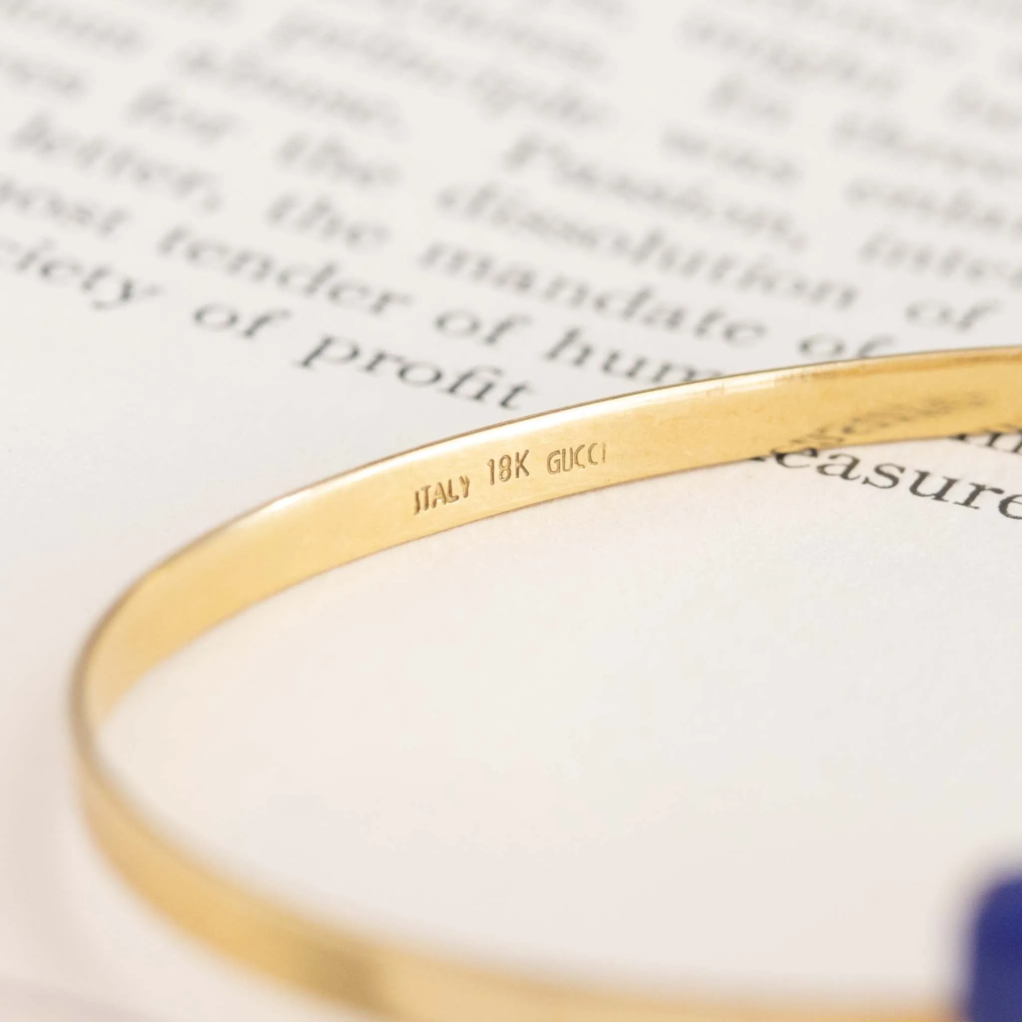Vintage Lapis Bangle by Gucci