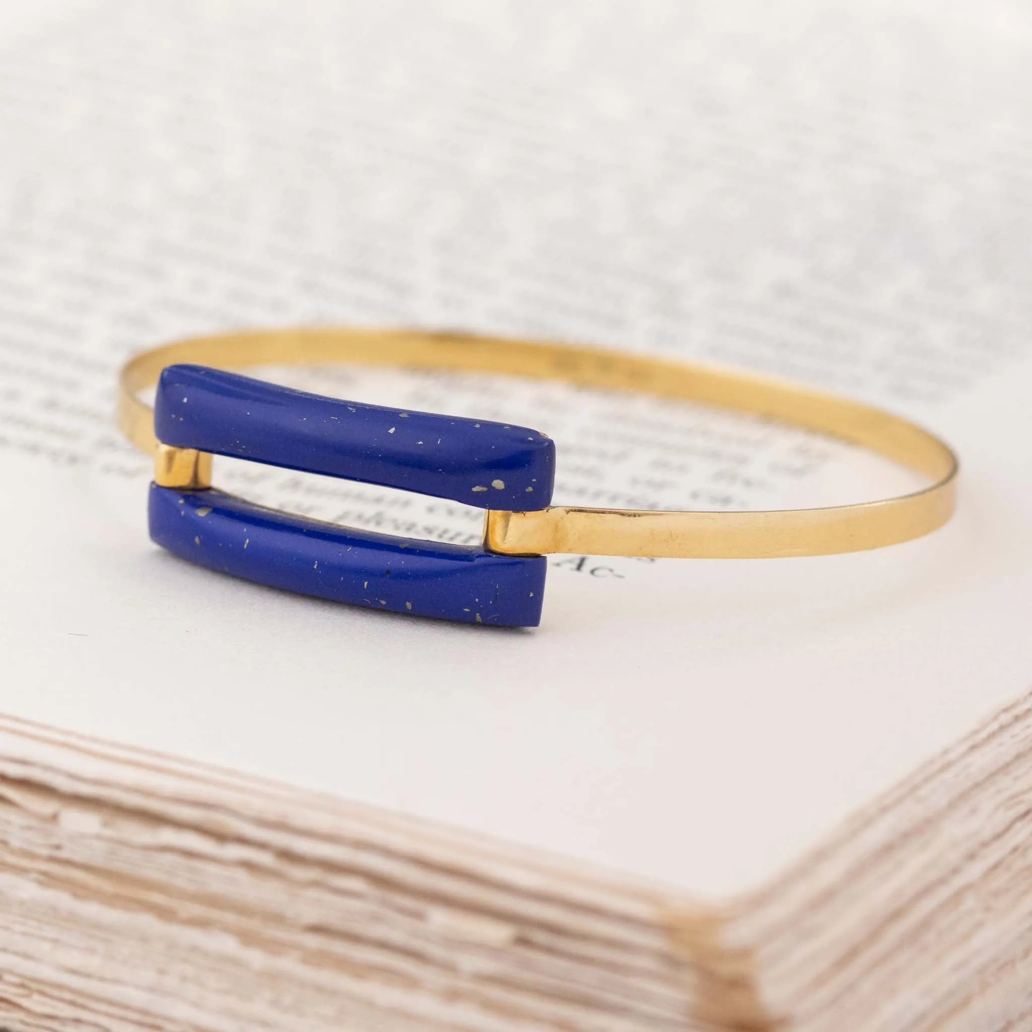Vintage Lapis Bangle by Gucci