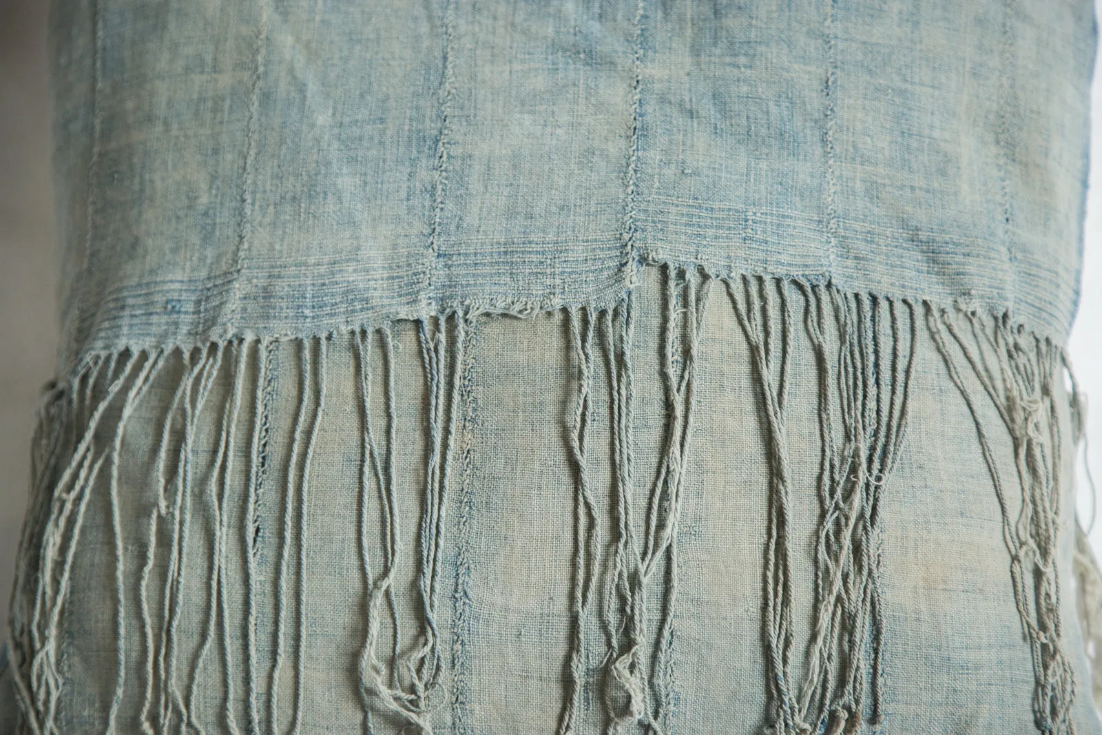 Vintage Light Blue Indigo Pillow