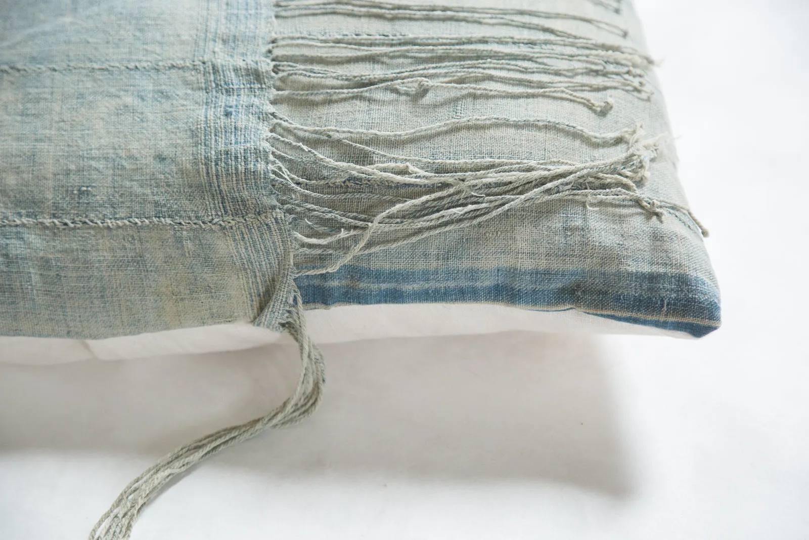 Vintage Light Blue Indigo Pillow