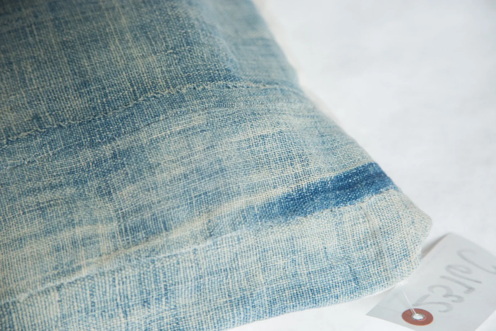 Vintage Light Blue Indigo Pillow