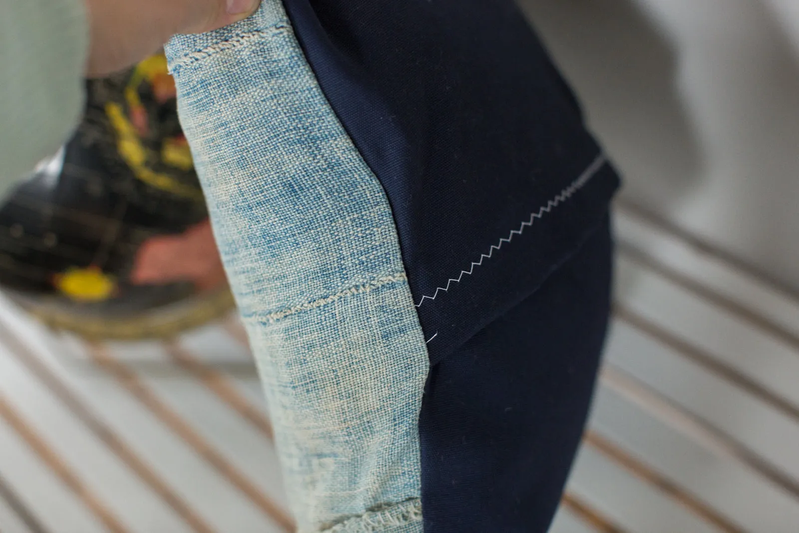 Vintage Light Blue Indigo Pillow