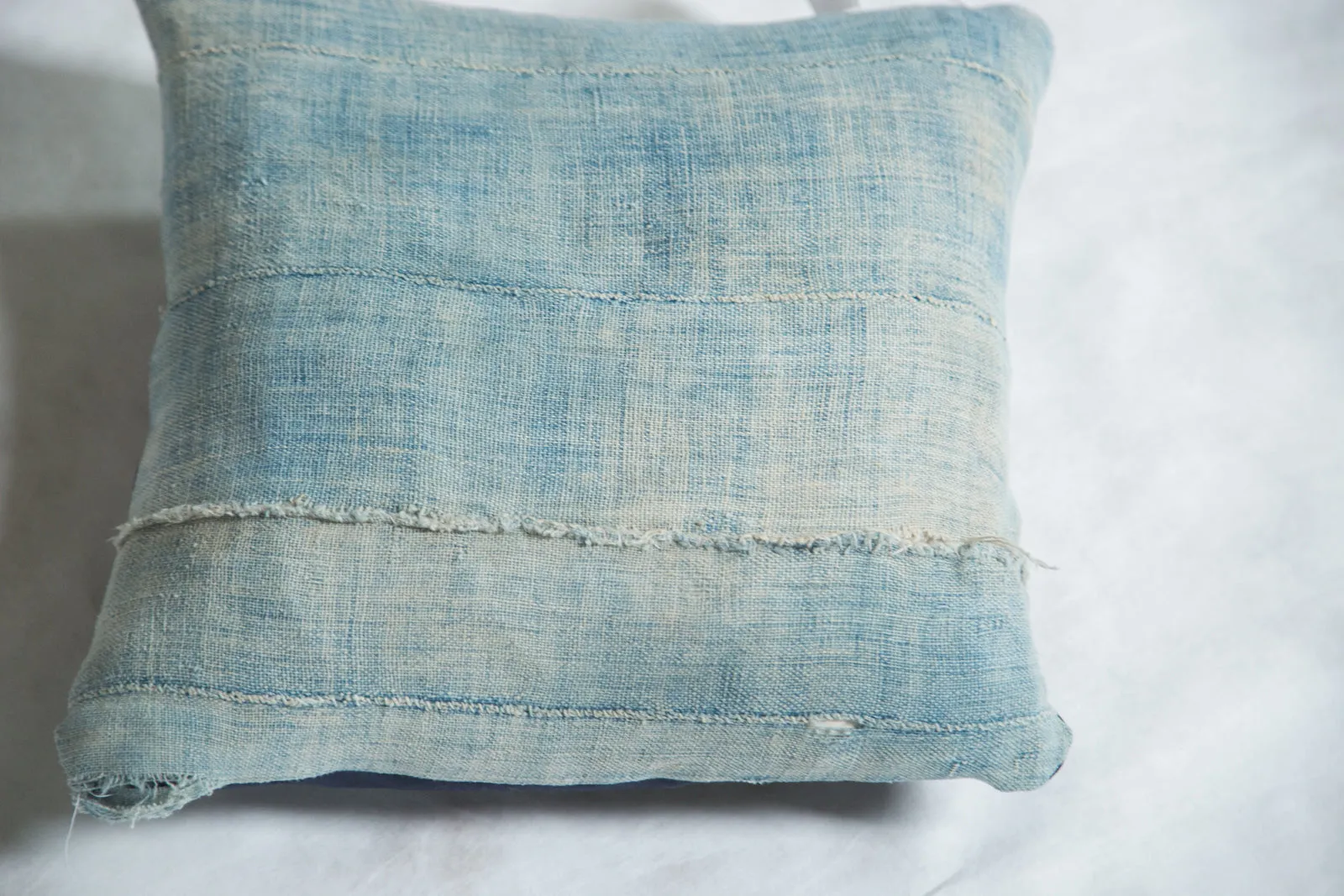 Vintage Light Blue Indigo Pillow