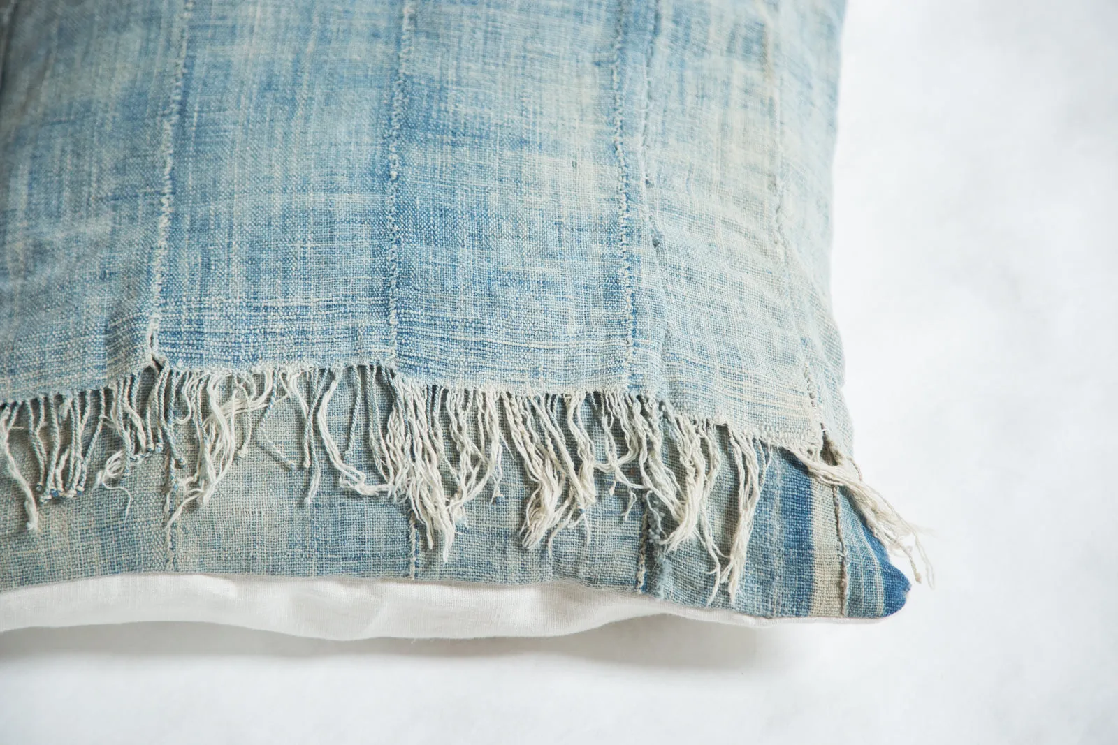 Vintage Light Blue Indigo Pillow