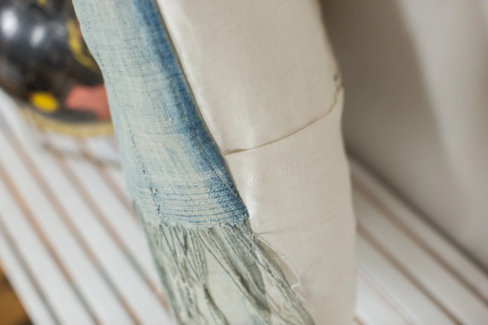 Vintage Light Blue Indigo Pillow