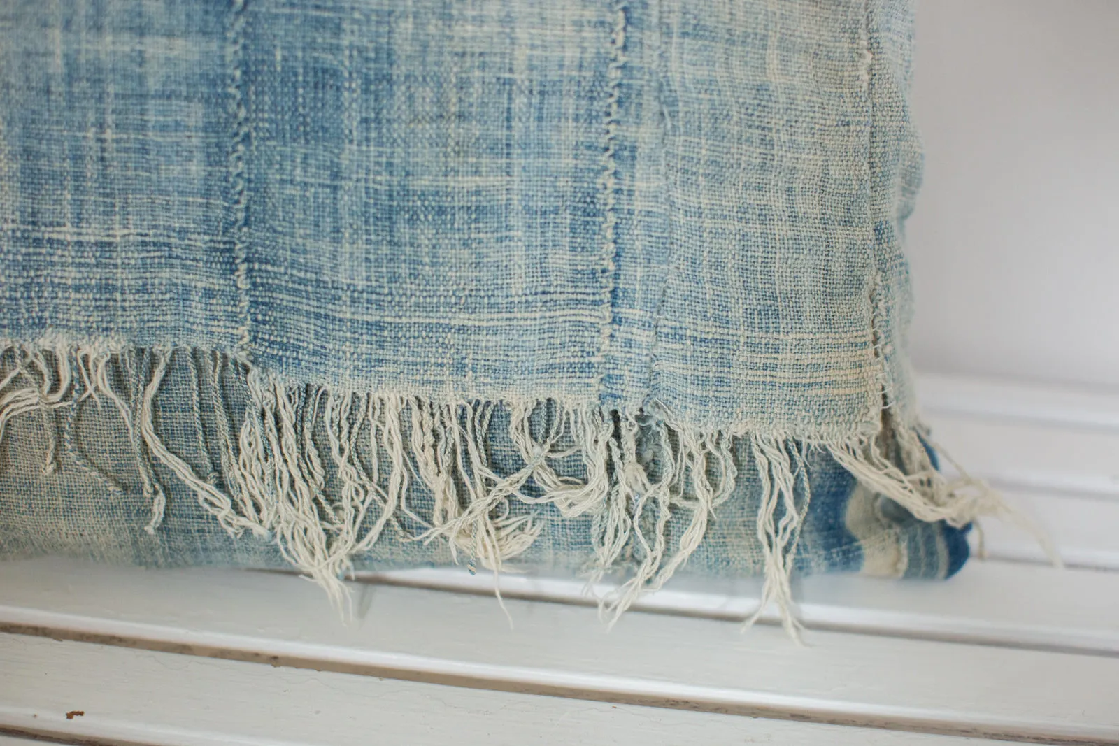 Vintage Light Blue Indigo Pillow