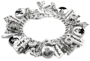 Vintage Movie Monsters Halloween Charm Bracelet