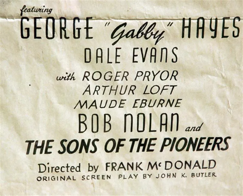 Vintage Movie Poster Art Roy Rogers & Dale Evans