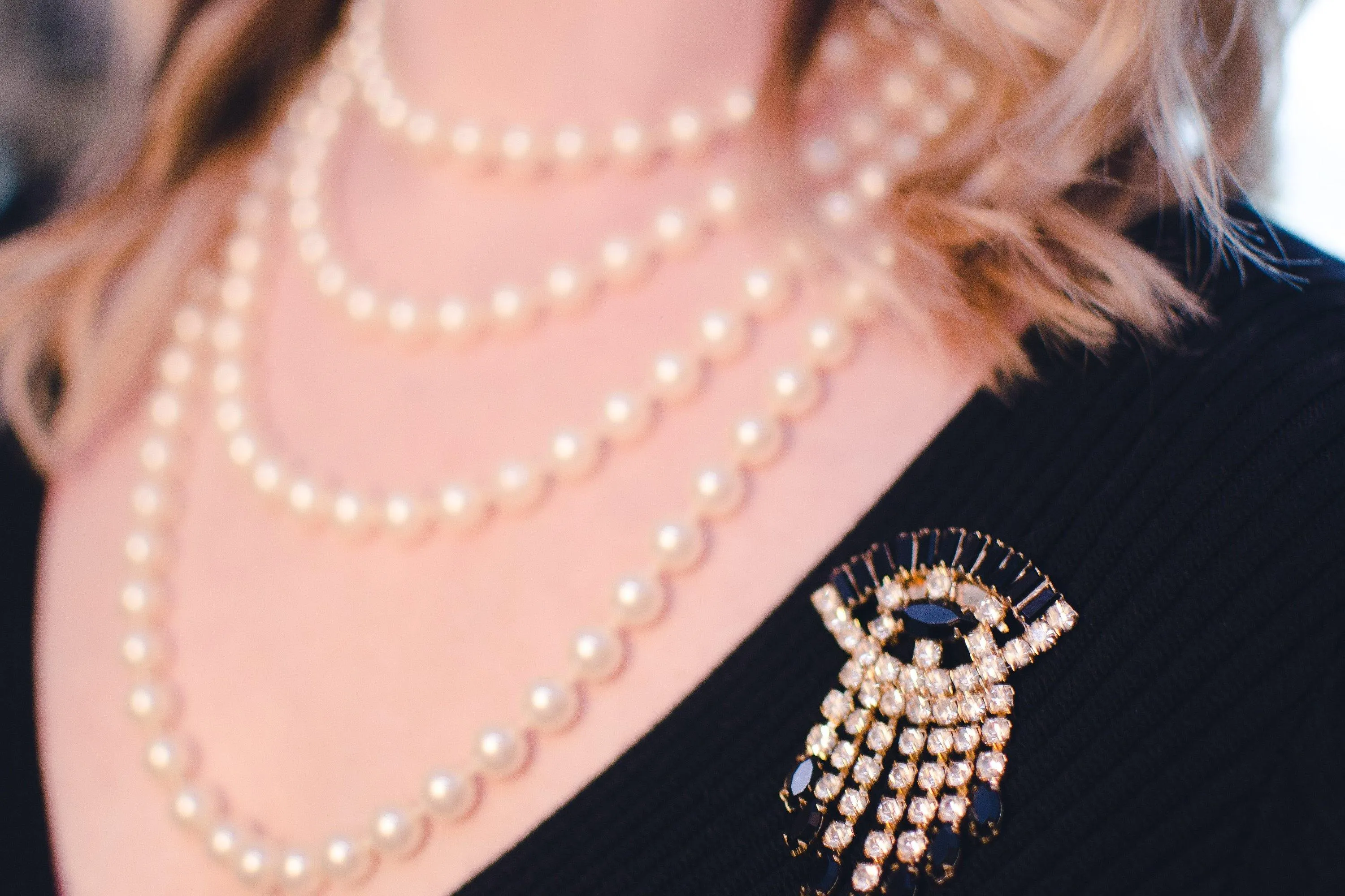 Vintage Opera Length Faux Pearl Necklace