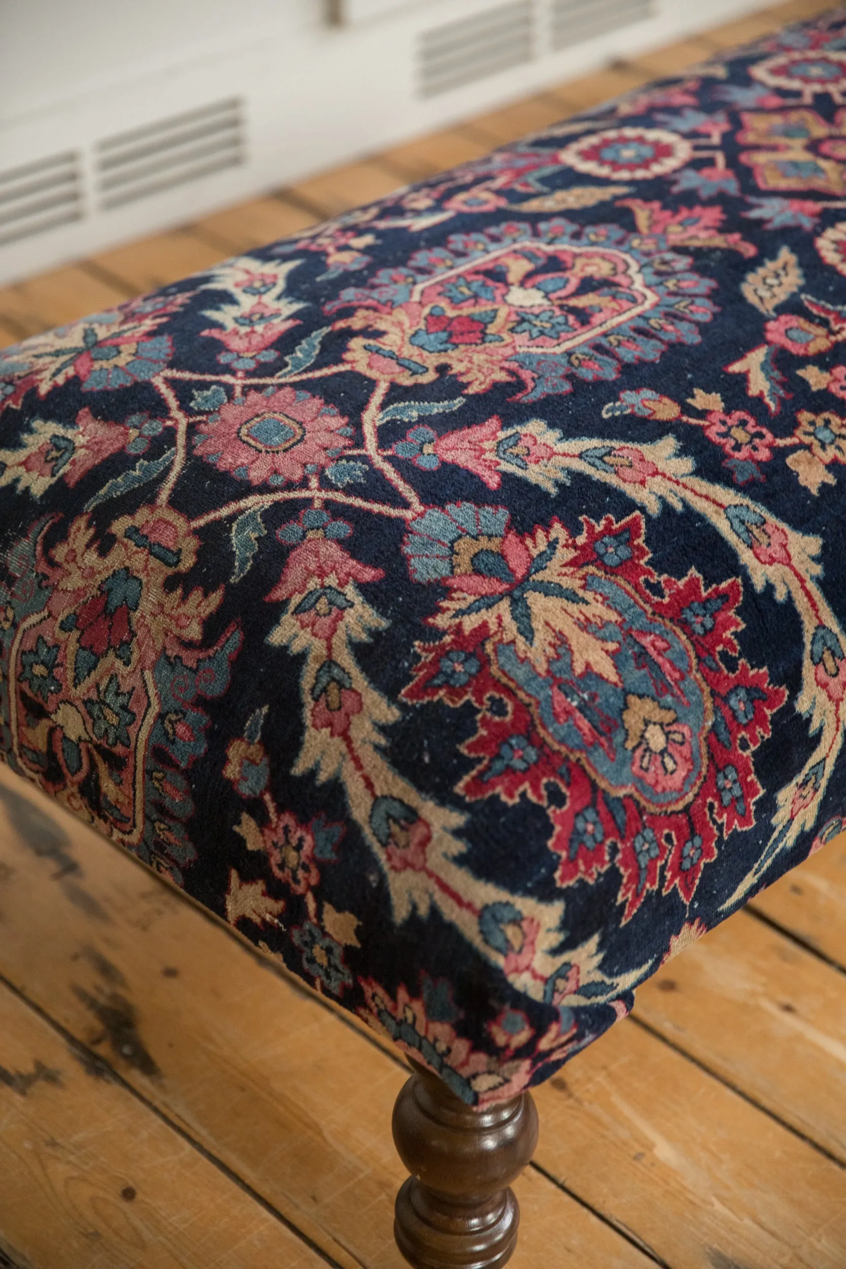 Vintage Persian Rug Ottoman Coffee Table