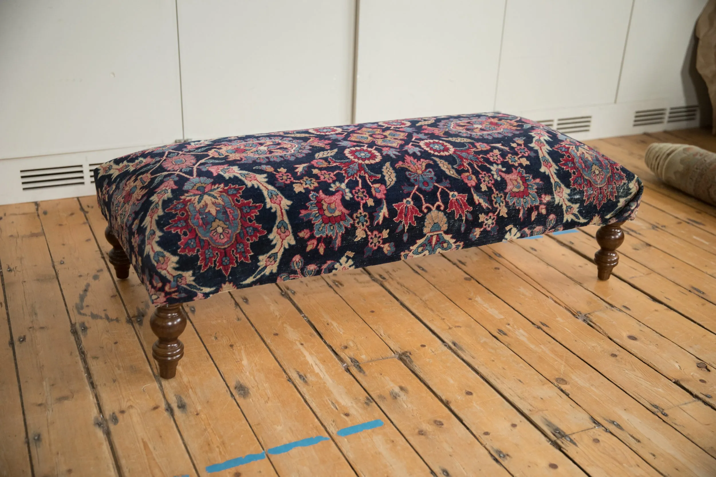 Vintage Persian Rug Ottoman Coffee Table