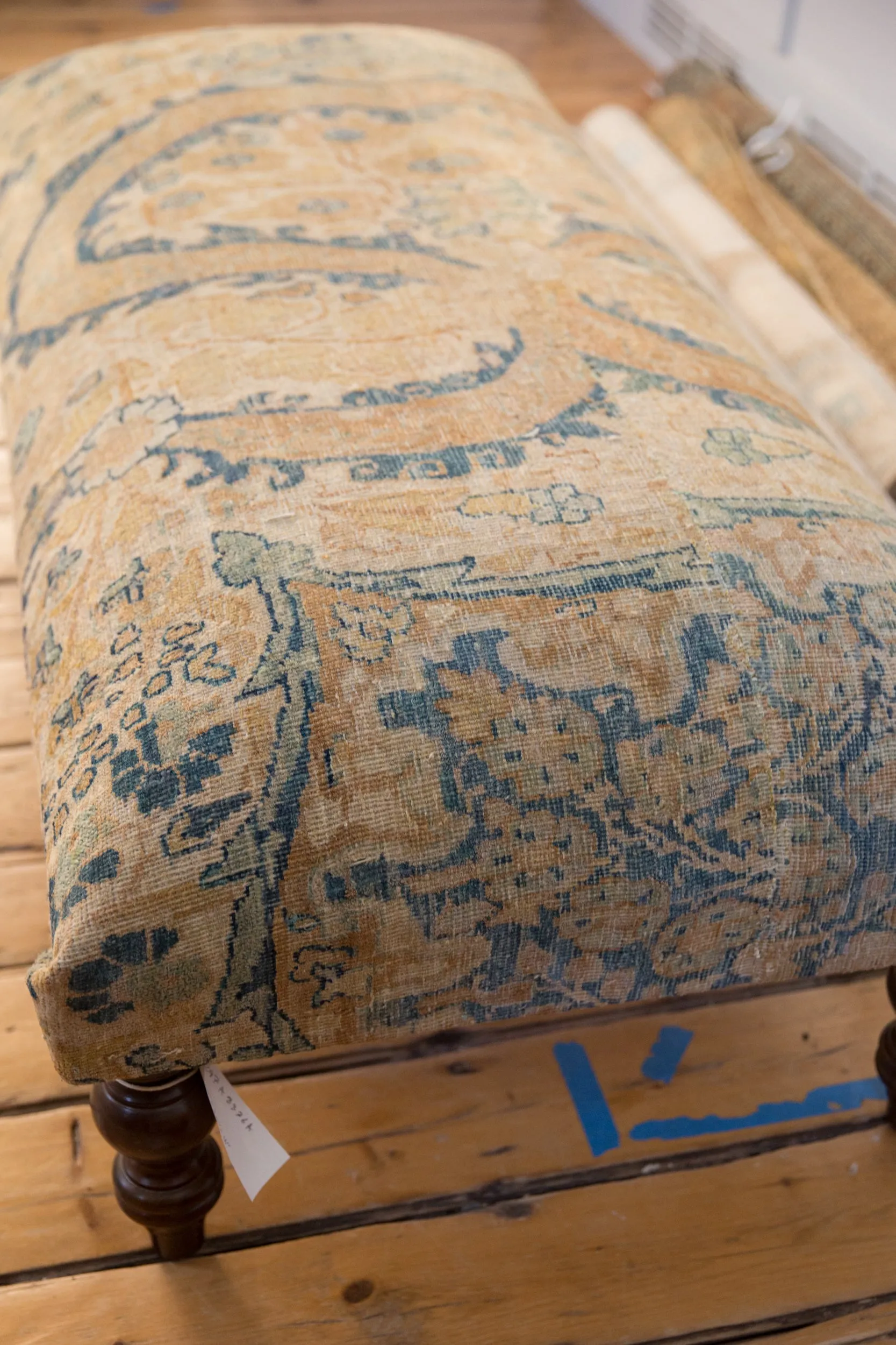 Vintage Persian Rug Ottoman Coffee Table