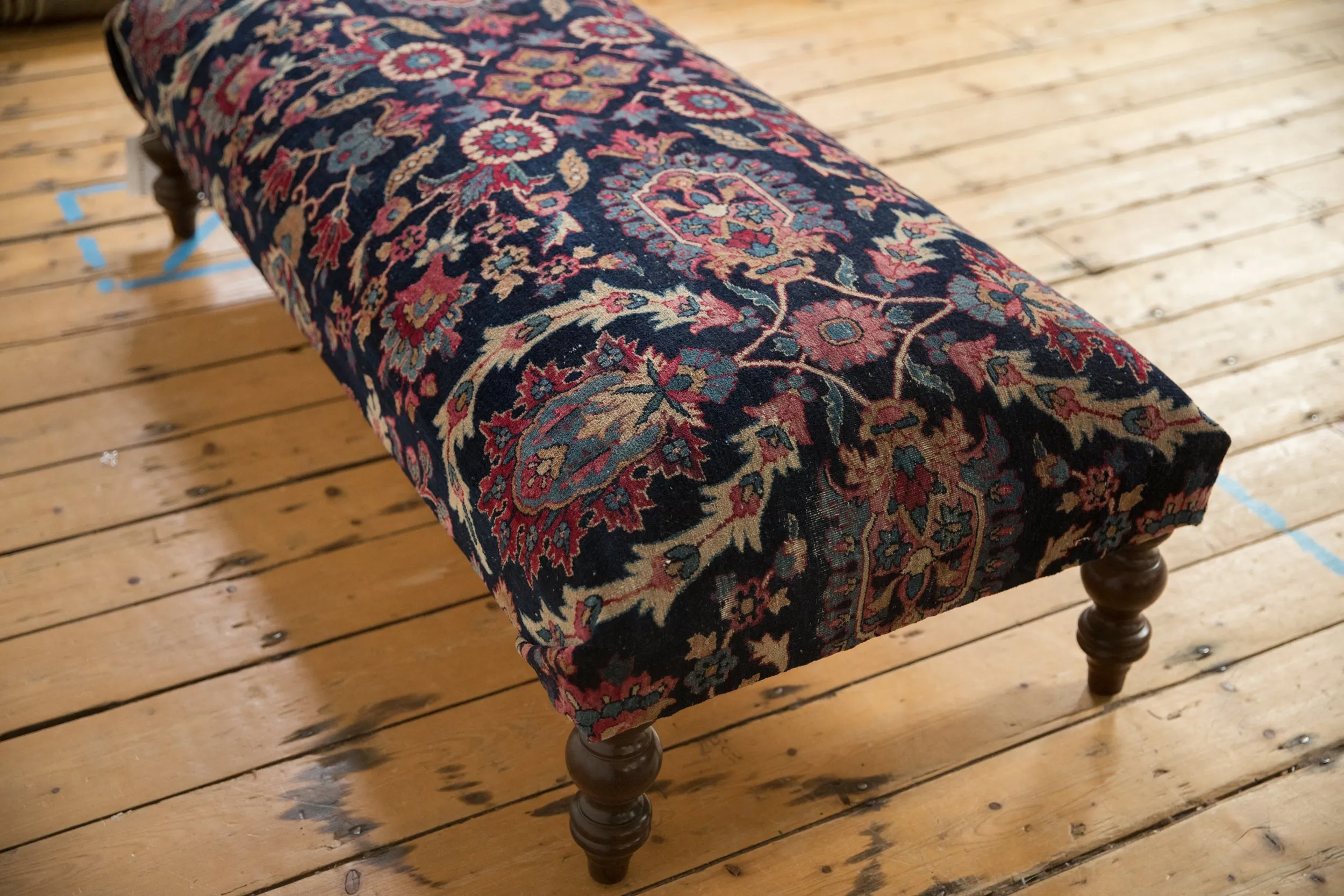 Vintage Persian Rug Ottoman Coffee Table