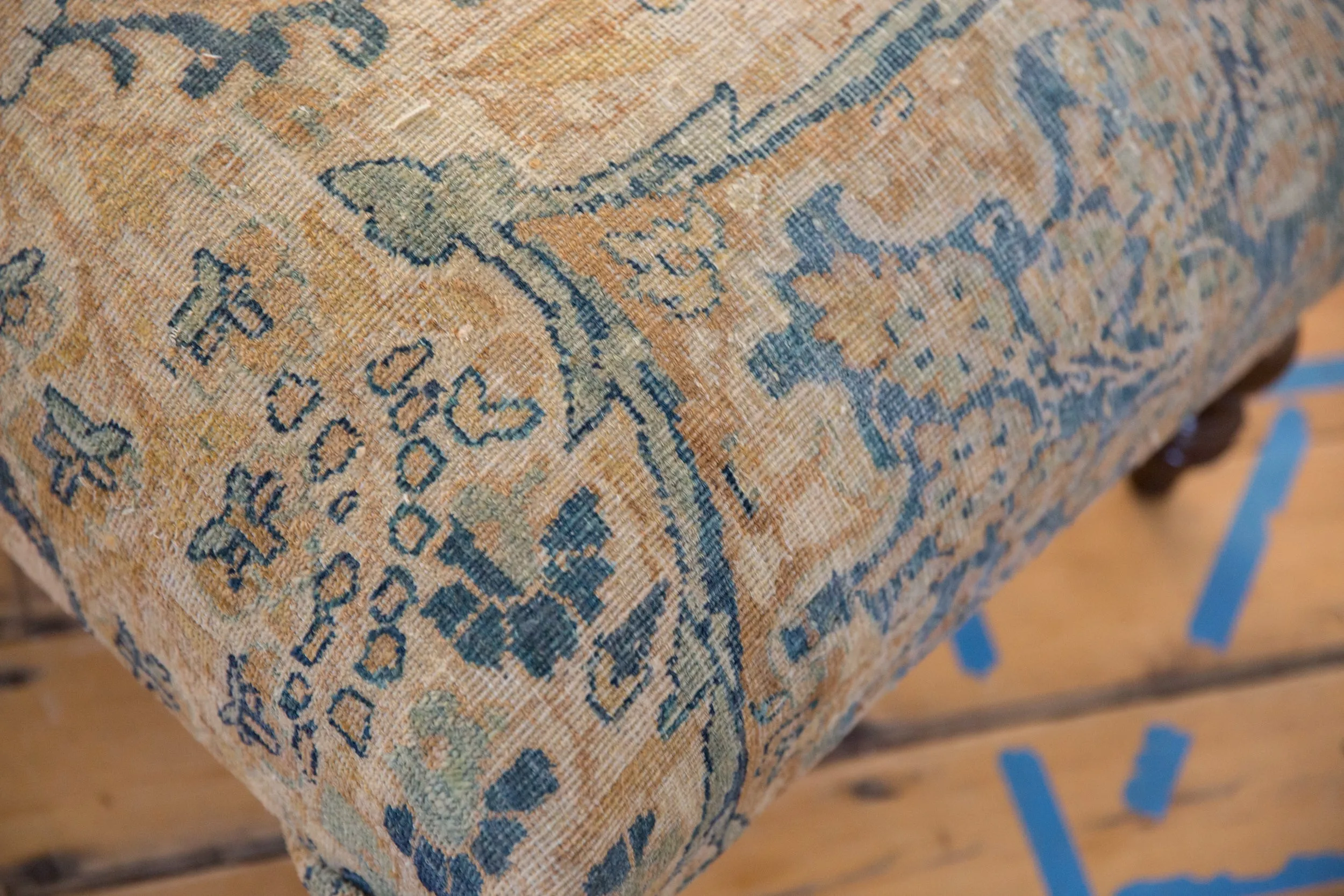 Vintage Persian Rug Ottoman Coffee Table