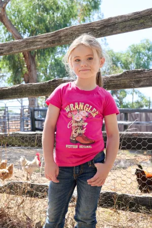 Wrangler Girls Penny SS Tee Pink