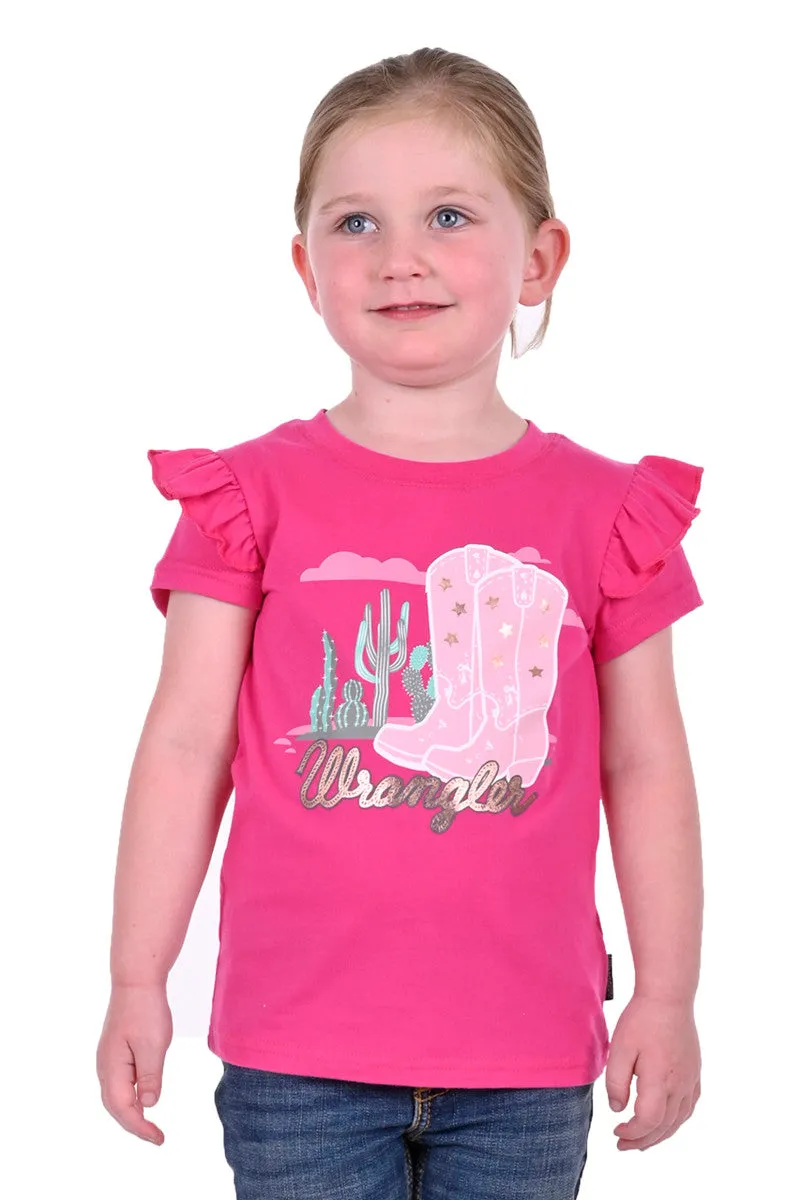 Wrangler Scout Girls SS Tee Pink
