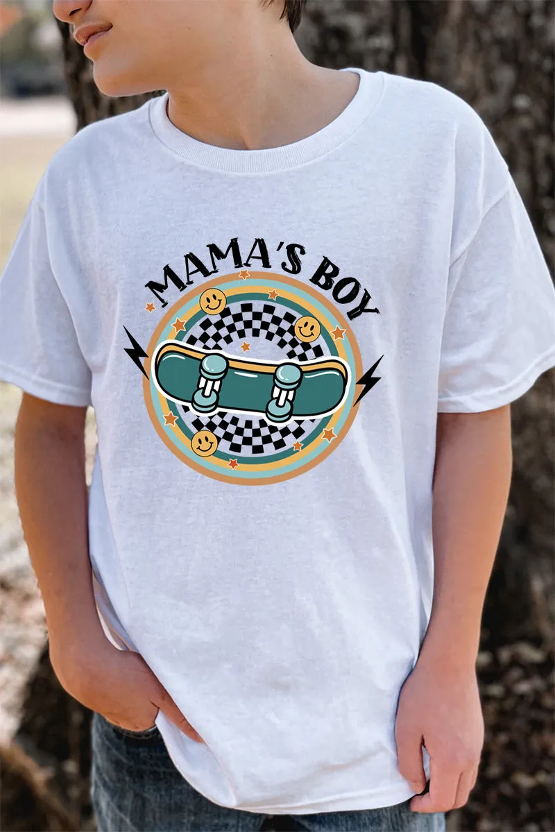 Youth Skater Check Mama's Boy Short Sleeve Relaxed Fit T-Shirt