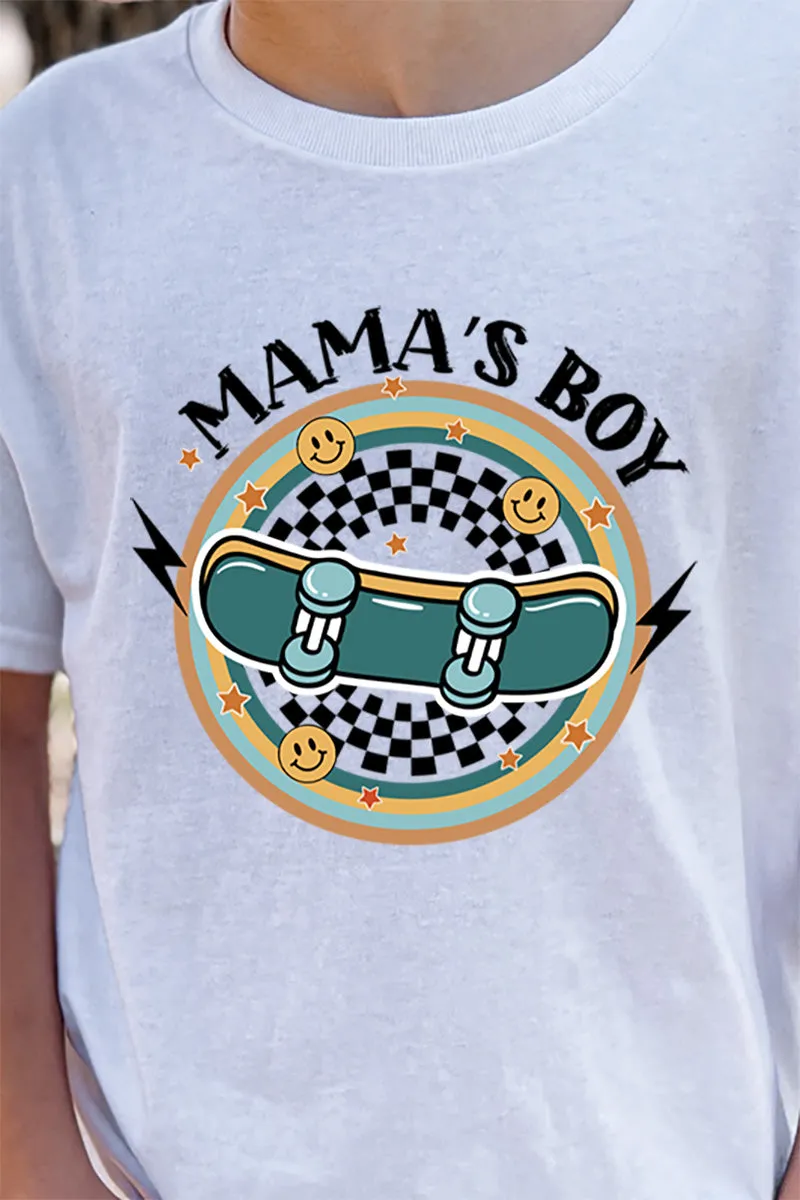 Youth Skater Check Mama's Boy Short Sleeve Relaxed Fit T-Shirt