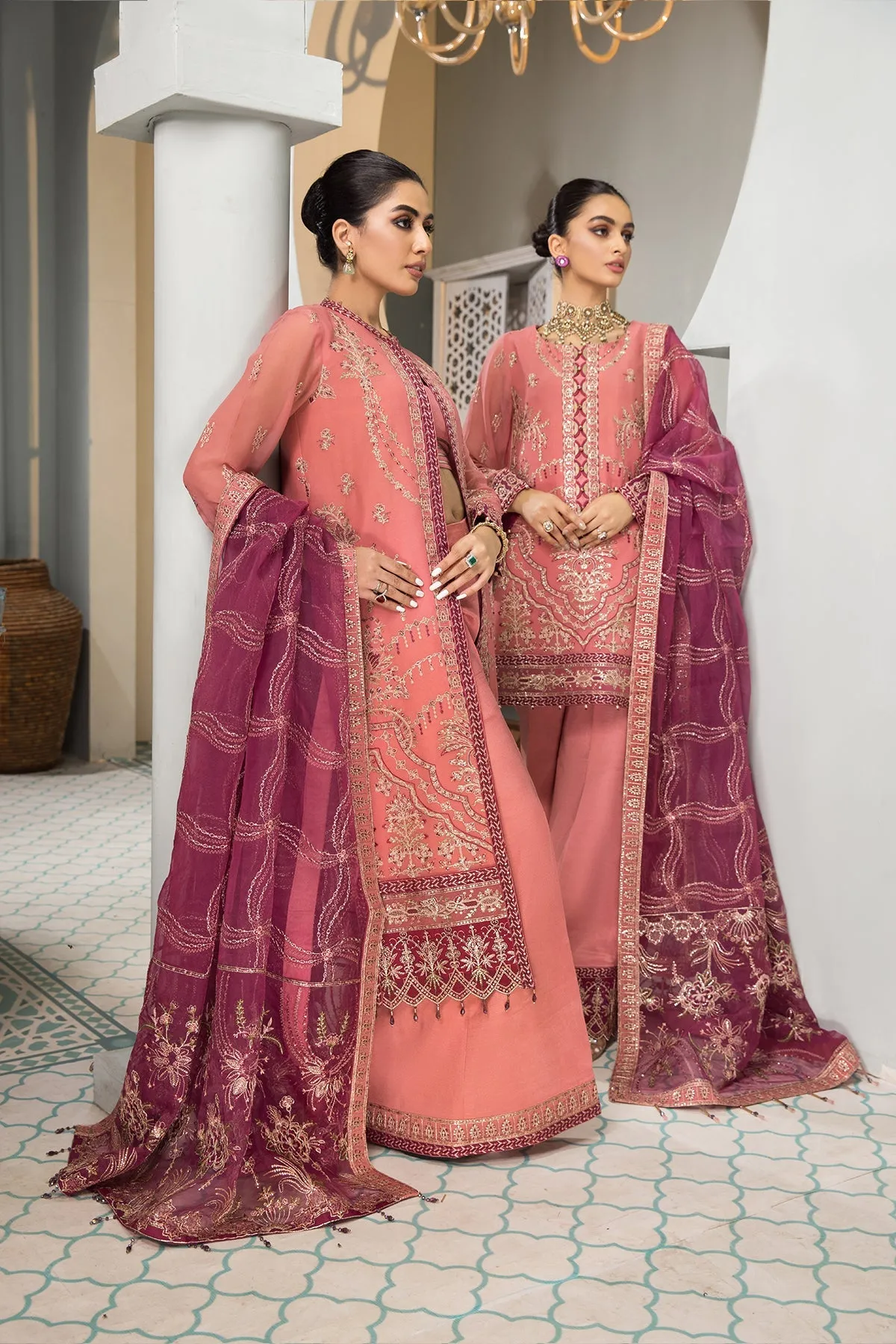 Zeina Alizeh Fashion Vasl-e-Meeras Festive Edition 2022 | Unstitched Embroidered Chiffon Suits